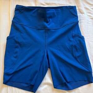 Lululemon Athletica Blue Fast and Free Biker Shorts